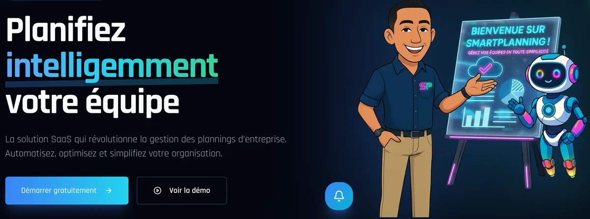 Capture d'écran de SmartPlanning : SaaS de gestion d'équipes et de plannings